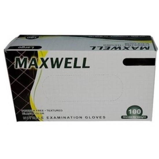 ΓΑΝΤΙΑ ΜΙΑΣ ΧΡΗΣΗΣ ΝΙΤΡΙΛΙΟΥ MAXWELL 100ΤΜΧ ΜΑΥΡΑ