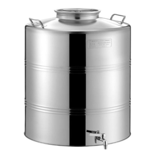 ΔΟΧΕΙΟ ΙΝΟΧ 75LT ΜΕ ΒΙΔΩΤΟ ΚΑΠΑΚΙ METAL BOX