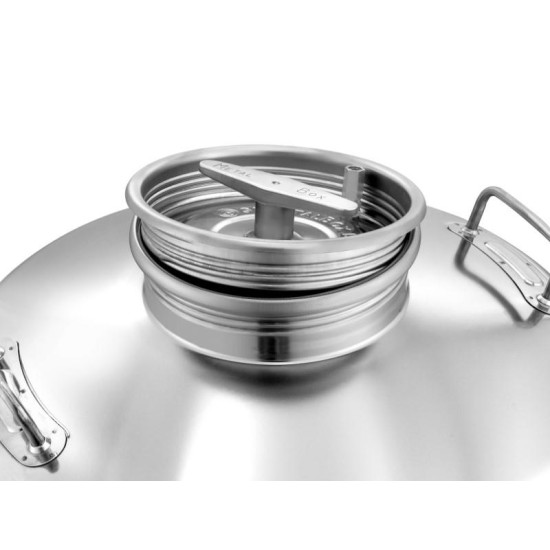 ΔΟΧΕΙΟ ΙΝΟΧ 100LT ΜΕ ΒΙΔΩΤΟ ΚΑΠΑΚΙ METAL BOX
