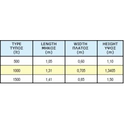 ΔΕΞΑΜΕΝΗ ΜΑΥΡΗ 1000LT ΚΛΑΣΣΙΚΗ