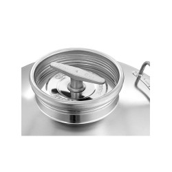 ΔΟΧΕΙΟ ΙΝΟΧ 50LT ΜΕ ΒΙΔΩΤΟ ΚΑΠΑΚΙ METAL BOX