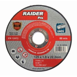 ΤΡΟΧΟΣ ΚΟΠΗΣ INOX PRO RAIDER 125*1.0*22.2mm 160121