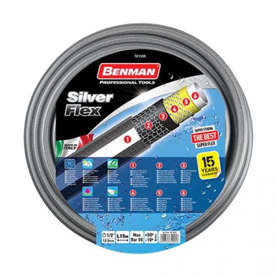 ΛΑΣΤΙΧΟ ΠΟΤΙΣΜΑΤΟΣ SILVER FLEX 1/2