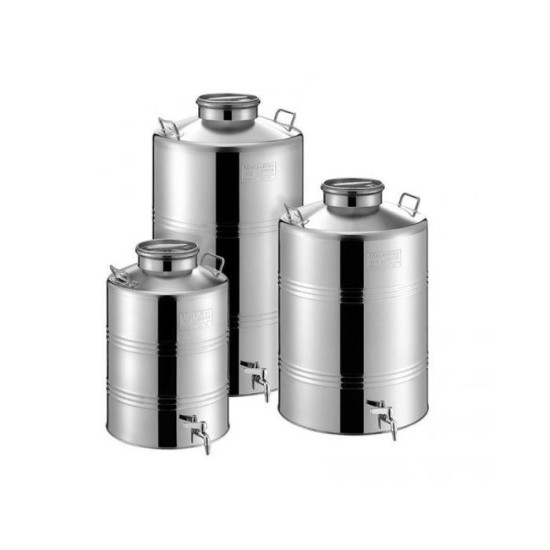 ΔΟΧΕΙΟ ΙΝΟΧ 30LT ΜΕ ΒΙΔΩΤΟ ΚΑΠΑΚΙ METAL BOX