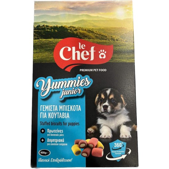 LE CHEF YUMMIES JUNIOR ΜΠΙΣΚΟΤΟ ΓΙΑ ΚΟΥΤΑΒΙΑ ΜΕ ΚΡΕΑΣ 400gr